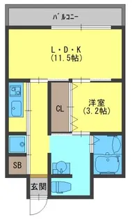 グランドール モンシェリー【1階】の間取り