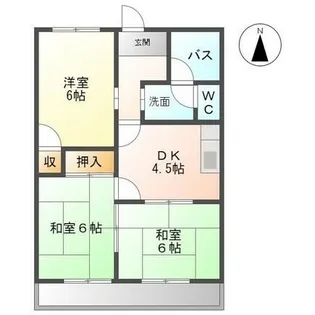 キャッスルオサダ【1階】の間取り