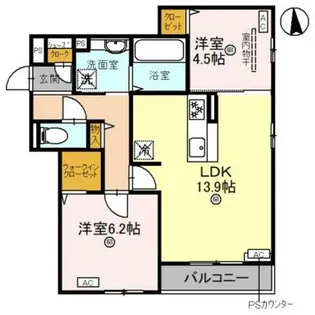 スペチアーレ堺東【2階】の間取り
