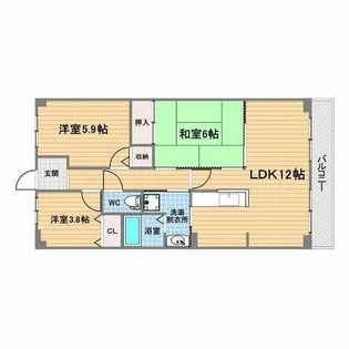 イーストハイムⅢ【2階】の間取り