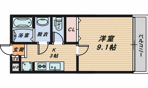 ノヴェレ石津【2階】の間取り