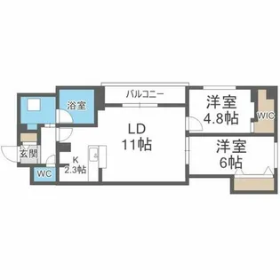 luce solare発寒【3階】の間取り