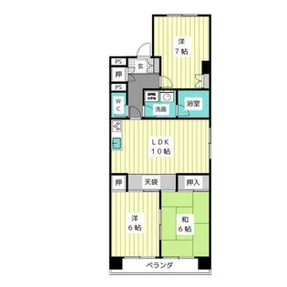 サンヒルズ極楽【3階】の間取り