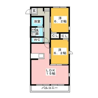 グラシア【2階】の間取り