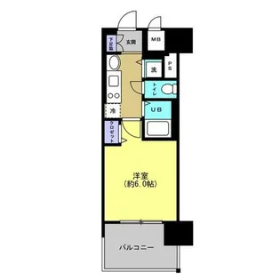 プレサンス難波元町【6階】の間取り