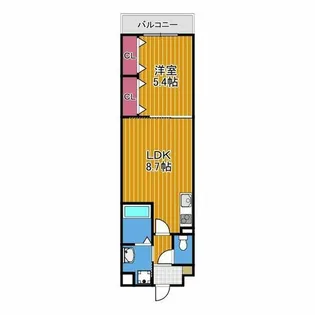 クリエオーレ誉田【2階】の間取り
