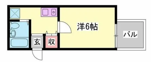 1Kの間取り画像