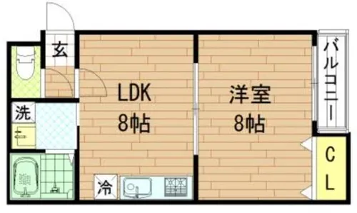 IRIS勝山(アイリス勝山)【3階】の間取り