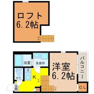 ソラノテラス自由ヶ丘【203号室】の間取り