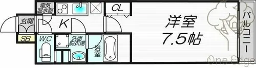 ミヤレジデンス西天満【3階】の間取り