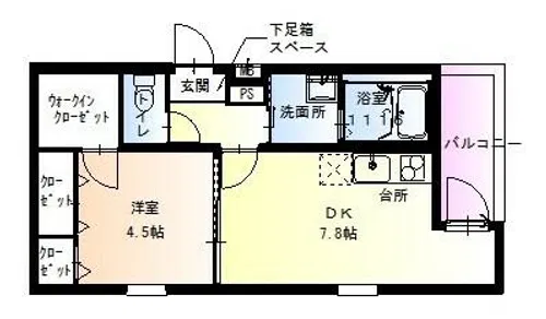 フジパレス出屋敷2番館【1階】の間取り
