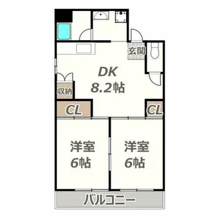 エルディ東住吉【1階】の間取り