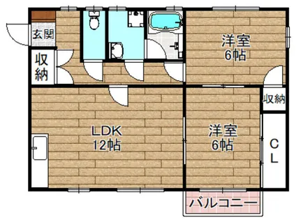 ハイツクローネ【201号室】の間取り