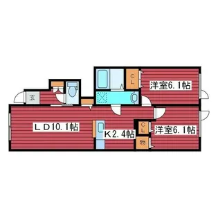 ディアスN・S【1階】の間取り