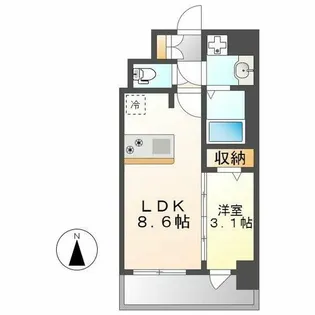 プレサンス新栄ユリシス【11階】の間取り