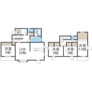 北海道札幌市北区あいの里四条3丁目【一戸建】の間取り