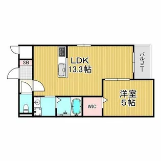 西宮市今津山中町新築アパート【1階】の間取り