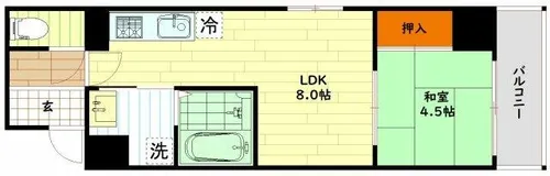 PARK HILLS 都島 Noble【6階】の間取り