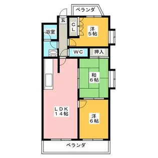 第2梅田マンション【2階】の間取り