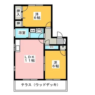 エスポワール天夢A【1階】の間取り
