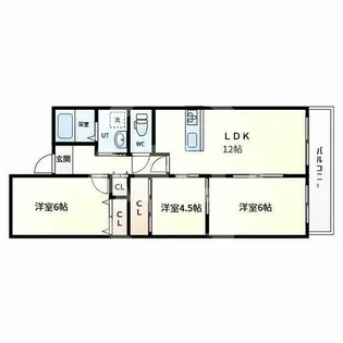 フォレスタ育和【4階】の間取り