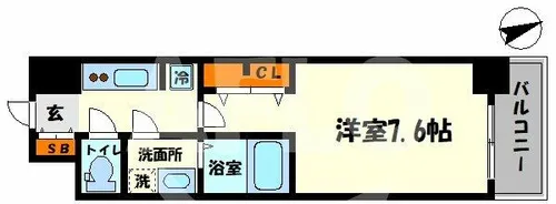 La Douceur西天満【4階】の間取り