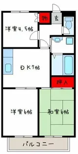 ハイツエバーグリーン【1階】の間取り