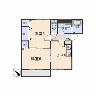 ツール宮地【203号室】の間取り