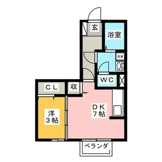 リビングタウン榎戸 A【2階】の間取り