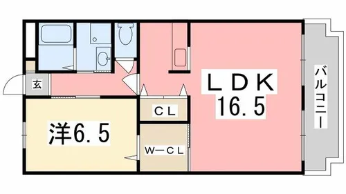 1LDKの間取り画像