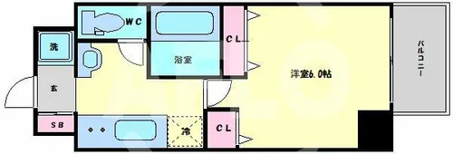 ラナップスクエア大阪城西【14階】の間取り