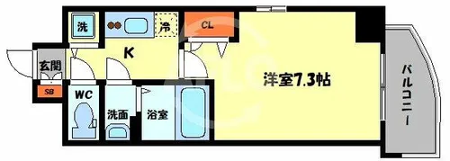 クレストタップ京橋【8階】の間取り