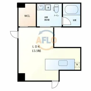 ルクレ堺筋本町レジデンス【1階】の間取り