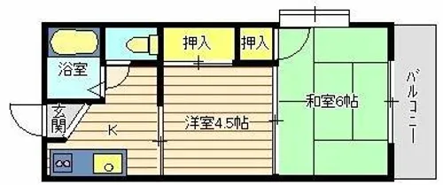 押部マンション【201号室】の間取り