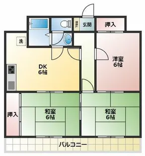 ロイヤルコーポ吉田【1階】の間取り