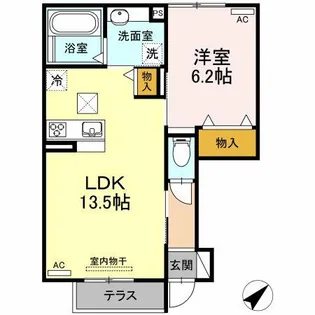 エレガンス天獏【1階】の間取り