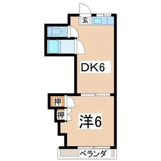 ル・クレアK【1階】の間取り