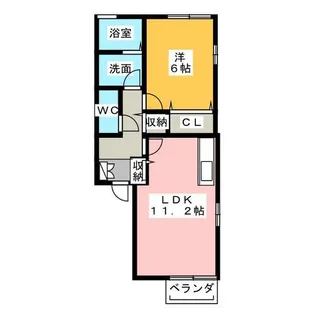 ZONE雁道Ⅱ【2階】の間取り