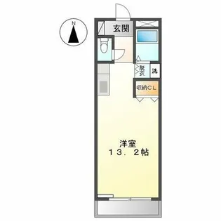 ヴィサージュ東森岡【203号室】の間取り