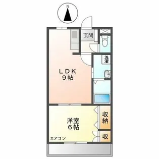 ベルメゾン菰口 A【203号室】の間取り