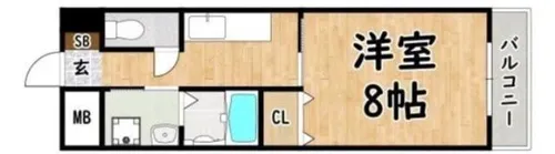 プランドール南巽【2階】の間取り