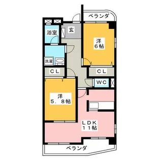 ニュードルチェ【5階】の間取り