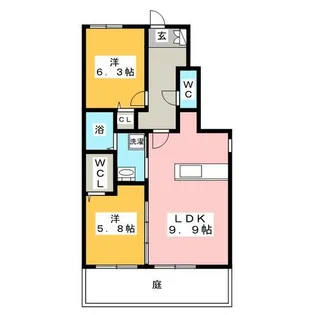 ヴィラシャンテ【1階】の間取り