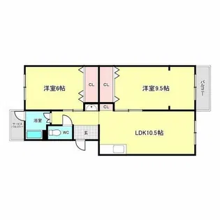 天保山第二コーポA棟【503号室】の間取り