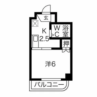 ニューハイツ伊藤【106号室】の間取り
