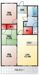 Lakia泉大津レジデンス【2階】の間取り