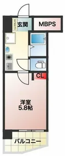 フリーディオ鳳東【103号室】の間取り