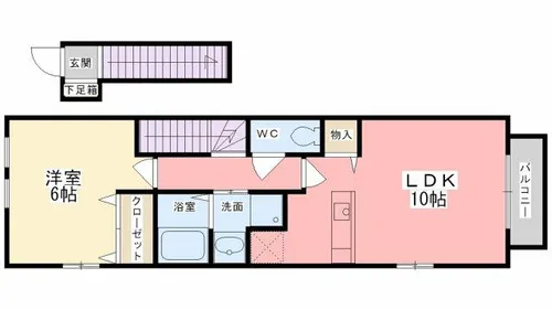 ウッドパストラルⅢ【2階】の間取り
