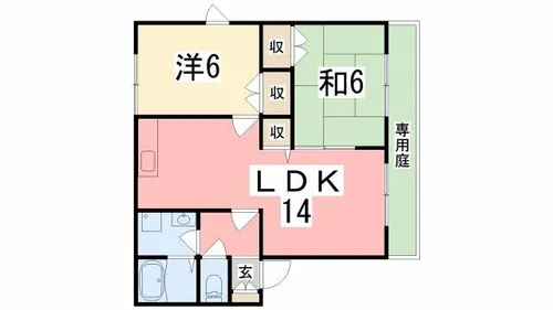 サンコート【202号室】の間取り