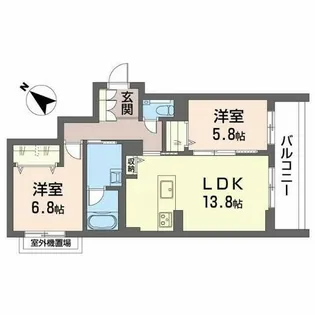 ヴィアソーレ【203号室】の間取り